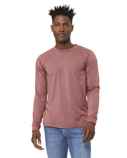 Bella+Canvas Long Sleeve Jersey T-Shirt 3501 | Heather Mauve - Front