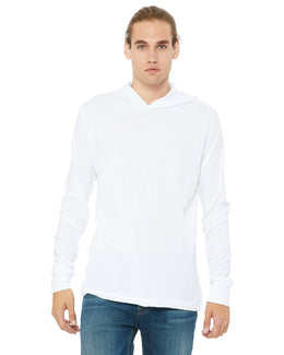 Bella+Canvas Unisex Long Sleeve Hoodie 3512 | White - Front