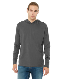 Bella+Canvas Unisex Long Sleeve Hoodie 3512 | Asphalt - Front