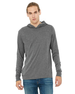 Bella+Canvas Unisex Long Sleeve Hoodie 3512 | Deep Heather - Front