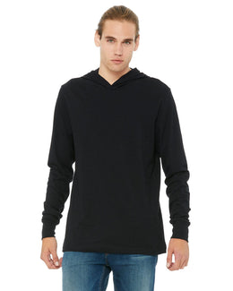 Bella+Canvas Unisex Long Sleeve Hoodie 3512 | Black - Front