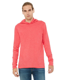 Bella+Canvas Unisex Long Sleeve Hoodie 3512 | Heather Red - Front
