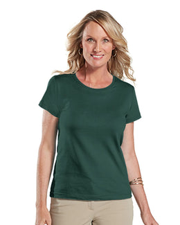 LAT Ladies Fine Jersey Longer Length T-Shirt 3516 | Forest - Front