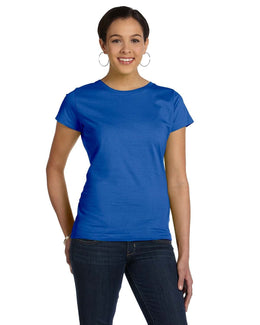 LAT Ladies Fine Jersey Longer Length T-Shirt 3516 | Royal - Front