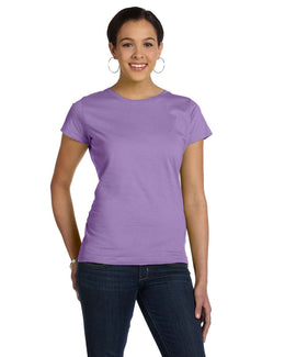 LAT Ladies Fine Jersey Longer Length T-Shirt 3516 | Lavender - Front