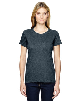 LAT Ladies Fine Jersey Longer Length T-Shirt 3516 | Vintage Navy - Front
