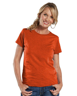LAT Ladies Fine Jersey Longer Length T-Shirt 3516 | Vintage Orange - Front