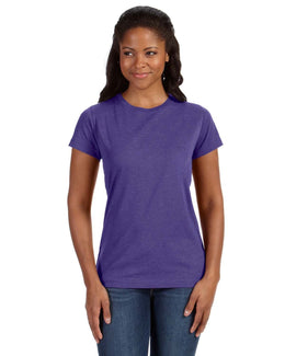 LAT Ladies Fine Jersey Longer Length T-Shirt 3516 | Vintage Purple - Front
