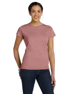 LAT Ladies Fine Jersey Longer Length T-Shirt 3516 | Mauvelous - Front
