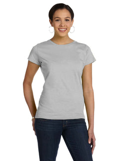 LAT Ladies Fine Jersey Longer Length T-Shirt 3516 | Titanium - Front
