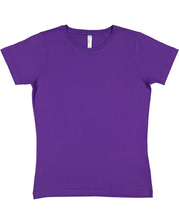 LAT Ladies Fine Jersey Longer Length T-Shirt 3516 | Pro Purple - Front