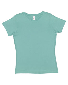 LAT Ladies Fine Jersey Longer Length T-Shirt 3516 | Saltwater - Front