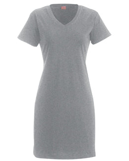 LAT Ladies Fine Jersey Crossover V-Neck Coverup 3522 | Heather - Front