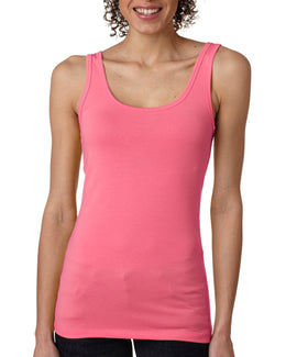 Next Level Ladies Jersey Tank Top 3533 | Hot Pink - Front