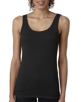 Next Level Ladies Jersey Tank Top 3533 | Black - Front