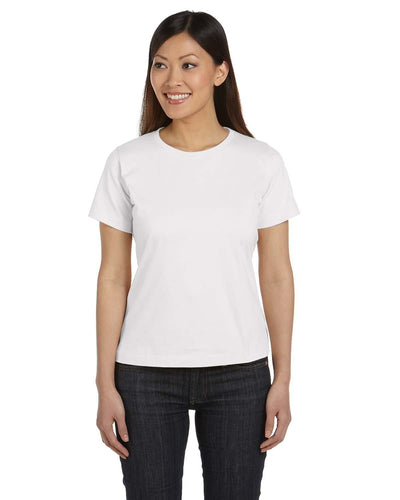 LAT Ladies Combed Ringspun T-Shirt 3580 | White - Front