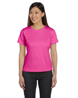 LAT Ladies Combed Ringspun T-Shirt 3580 | Raspberry - Front