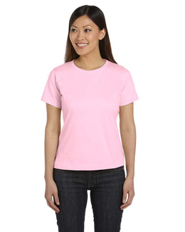 LAT Ladies Combed Ringspun T-Shirt 3580 | Pink - Front