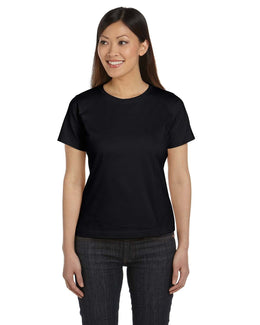 LAT Ladies Combed Ringspun T-Shirt 3580 | Black - Front
