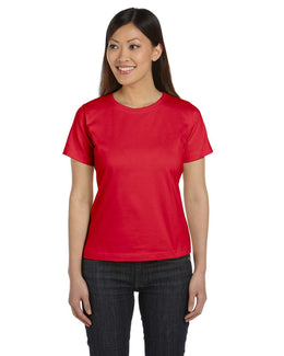 LAT Ladies Combed Ringspun T-Shirt 3580 | Red - Front