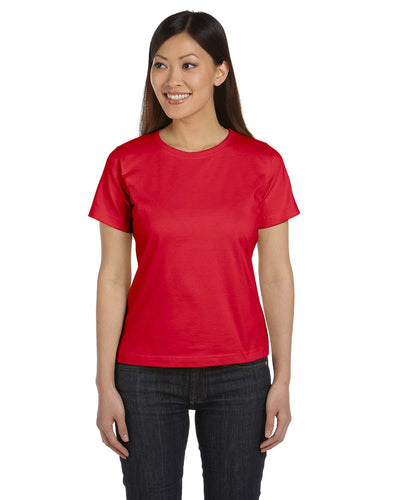LAT Ladies Combed Ringspun T-Shirt 3580 | Red - Front