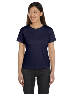 LAT Ladies Combed Ringspun T-Shirt 3580 | Navy - Front