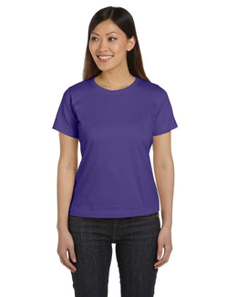 LAT Ladies Combed Ringspun T-Shirt 3580 | Purple - Front