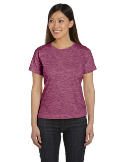 LAT Ladies Combed Ringspun T-Shirt 3580 | Vintage Burgundy - Front