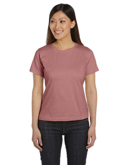LAT Ladies Combed Ringspun T-Shirt 3580 | Mauvelous - Front