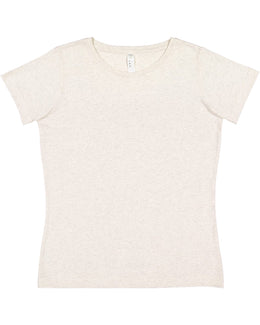 LAT Ladies Combed Ringspun T-Shirt 3580 | Natural Heather - Front