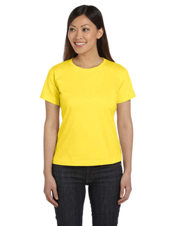 LAT Ladies Combed Ringspun T-Shirt 3580 | Yellow - Front