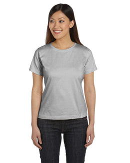 LAT Ladies Combed Ringspun T-Shirt 3580 | Titanium - Front