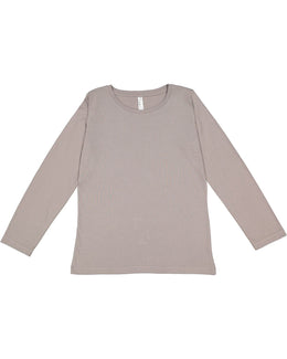 LAT Ladies Combed Cotton Long Sleeve T-Shirt 3588 | Titanium - Front