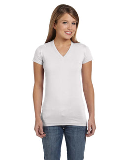 LAT Junior V-Neck T-Shirt 3607 | White - Front