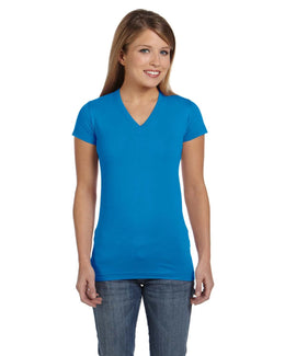 LAT Junior V-Neck T-Shirt 3607 | Cobalt - Front
