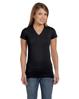 LAT Junior V-Neck T-Shirt 3607 | Black - Front