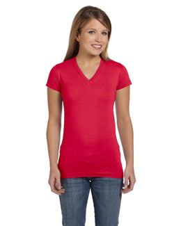 LAT Junior V-Neck T-Shirt 3607 | Red - Front