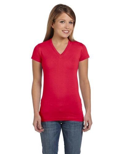 LAT Junior V-Neck T-Shirt 3607 | Red - Front