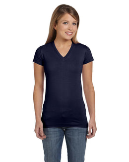 LAT Junior V-Neck T-Shirt 3607 | Navy - Front