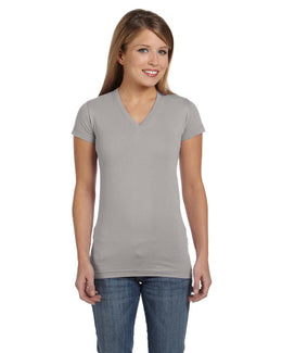 LAT Junior V-Neck T-Shirt 3607 | Heather - Front