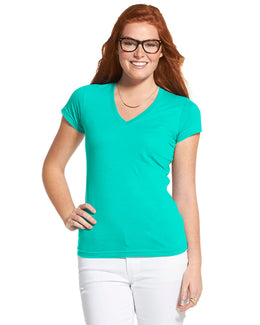 LAT Junior V-Neck T-Shirt 3607 | Caribbean - Front