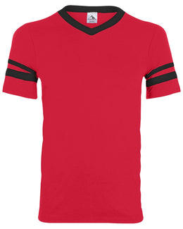Augusta Sleeve Striped Jersey 360 | Red/ Black - Front