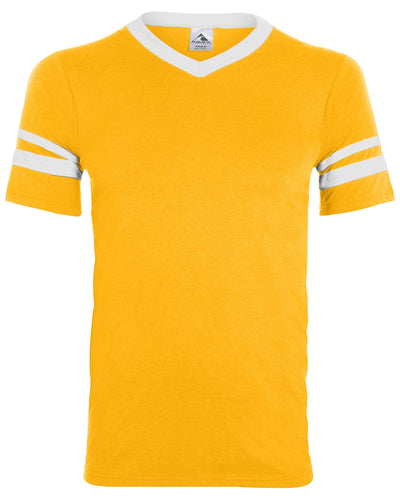 Augusta Sleeve Striped Jersey 360 | Gold/ White - Front