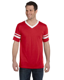Augusta Sleeve Striped Jersey 360 | Red/ White - Front
