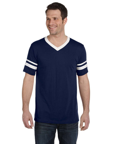 Augusta Sleeve Striped Jersey 360 | Navy/ White - Front