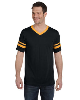 Augusta Sleeve Striped Jersey 360 | Black/ Gold - Front