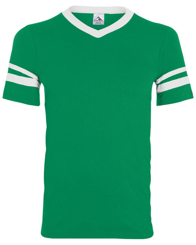 Augusta Sleeve Striped Jersey 360 | Kelly/ White - Front