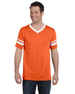 Augusta Sleeve Striped Jersey 360 | Orange/ White - Front