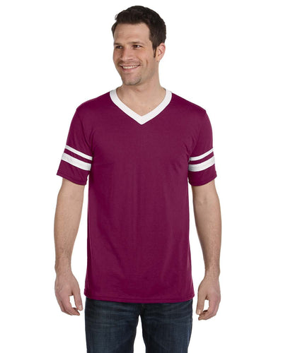 Augusta Sleeve Striped Jersey 360 | Maroon/ White - Front