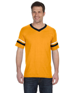 Augusta Sleeve Striped Jersey 360 | Gold/ Black/ Wht - Front